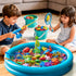 LILYBUDS 3 4 5 6 7 8, Summer 3-5 4-8 Magnetic Fishing Game Pool Toys for Kids Water Table Bathtub Toys with Inflatable
