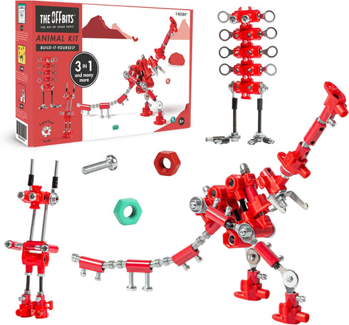 The Off Bits Dinosaur Robot Building Kit, Build Your Own Robot Toys