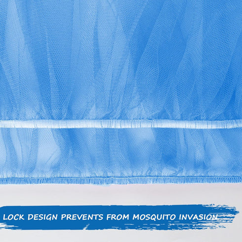 Baby Mosquito Net for Stroller, Perfect Bug Net for Bassinets, Cradles, Playards, Blue