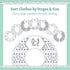 Baby Nest Designs Closet Dividers for Baby Clothes - 7X Size Age Dividers from Newborn Infant to 24 Months, Boho Baby