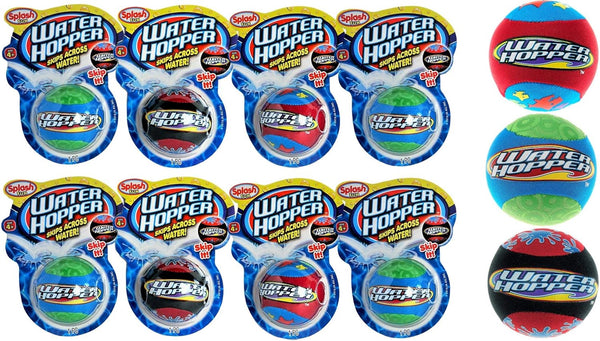 JA-RU Water Skip Ball (8 Pack) Bouncy Hopper Ball for Swimming Pool, Lake & Beach Fun Summer Outdoor Toys