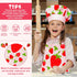 Set 2Pcs R HORSE Kid Apron and Chef Hat - Strawberry Adjustable Children Kitchen Toddler Apron for Girls Role Play Chef