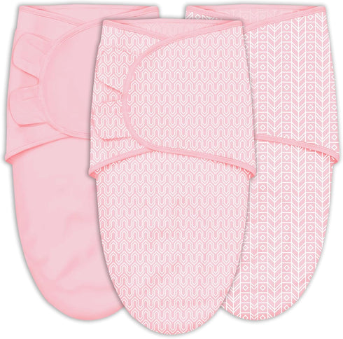 SWEET DOLPHIN 3-Pack Baby Swaddle Sleep Sacks - Newborn Swaddle Blanket with