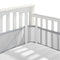 BreathableBaby Breathable Mesh Liner for Full-Size Cribs, Classic 3mm Mesh, Gray (Size