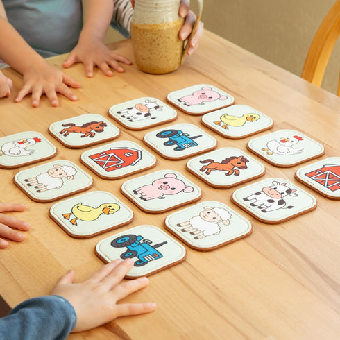 1+ Felt Farm Matching Game for Toddlers Farm Animal Memory Game & Flash Cards Soft and Safe for Ages Montessori