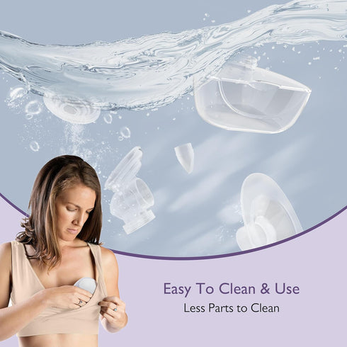 3 Modes/9 25/21/17mm Insert,2 Count Hands Free Breast Pump:Wearable Breast Pump Portable with Levels/LED Display - Low
