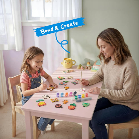 12 JOYIN Wooden Magnet Creativity Arts & Crafts Painting Kit for Kids, Decorate Your Own Painting Gift for Halloween