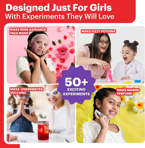 Doctor Jupiter Girls’ First Science Kit for Ages 4-12 | 50+ Experiments, STEM Learning & Educational Toys