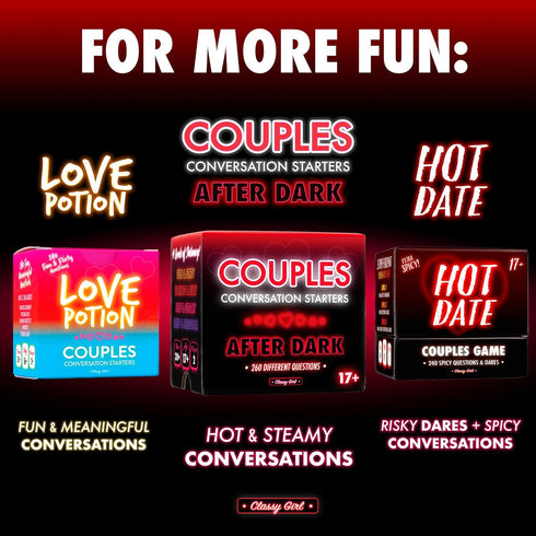 260 Couples Conversation Starter Card Game for Adults - Spicy & Romantic Questions for Relationships - Date Night Idea