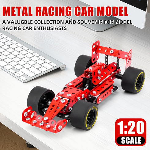 Ferthor Fun 8-12,Erector Sets 1:20 8 9 10 11 12-16 Building Car Metal Model Kits,STEM Building Toys Model Car Kits
