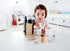 Set Set 3 Hape Wooden Black Coffee Maker Kitchen with Accessories| Pretend Play Toy for Kids Ages Years and Up