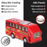 Die Cast Metal Toys Buses Set, 1:64 Scale Double Decker City Bus Vehicles, Openable Doors, Pull Back Cars for Kids