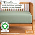 100% 1 Pack Crib Sheet Organic Turkish Cotton, GOTS Certified Premium Weight, Ultra Soft, Breathable Fitted - Toddler