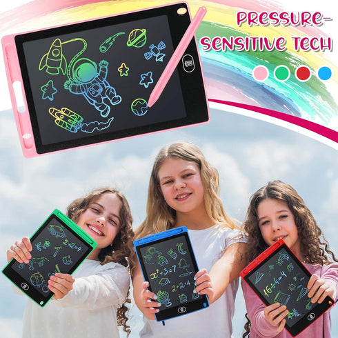 20 Pack 8.5 Inch 3-8 Zhehao LCD Writing Tablet for Kids: Colorful Drawing Doodle Boards - Reusable Erasable Doodle