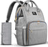 ZOUNICH Multifunction Waterproof Diaper Bag Backpack, Stylish Nappy Travel Bag with Changing Mat, Gray