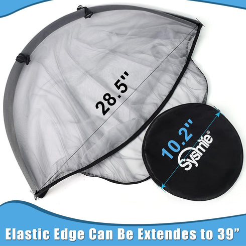 Mosquito Net for Baby Car Seats – Infant Car Seat Insect Mesh Net with Zipper - Universal Fit, Premium Quality: Machine Washable - Gray by Sysmie