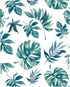 NoJo Super Soft Green & White Palm Leaf Mini Crib Fitted Sheet for Nursery