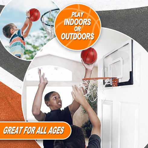 6" Mini Basketballs, 2 Pack Small Basketballs for Kids, PVC Mini Toy Basketball for Indoor and Outdoor Play