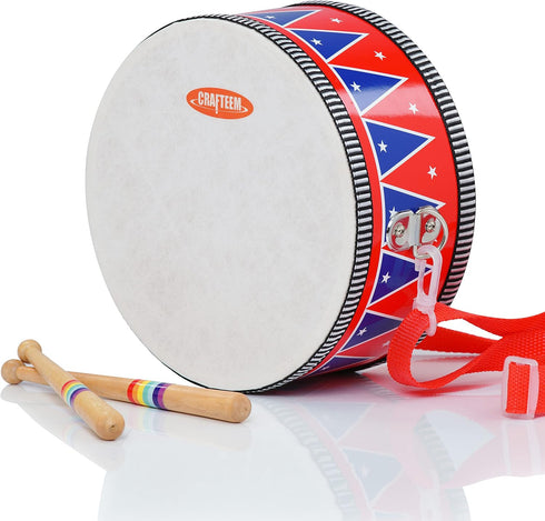 CRAFTEEM Kids Set for Toddlers - Baby Musical Toy w/Wrist Bells, Drum