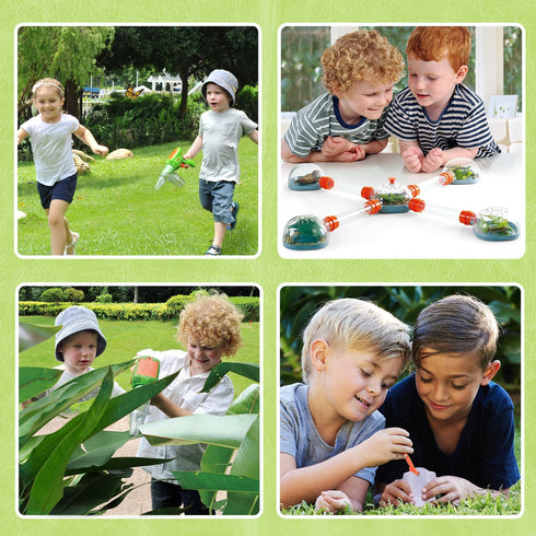 Bug Catcher Kit for Kids - Outdoor Explorer Toys with Vacuum Catcher Gun, Habitat, and Observation Cup for Ages 4-8