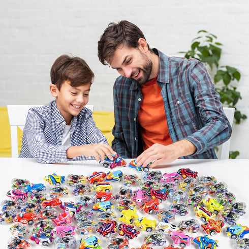 100 Set, Pcs Mini Pull Back Cars and Airplanes Assorted Racing Cars & Planes, Bulk Party Favors, Birthday Goodie Bag