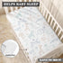 Winpema 28"x52" Cartoon Zebra Crocodile Fitted Crib Sheet Giraffe Elephant Baby Crib Sheet Fit Standard Crib