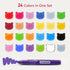 24 3 SYNCFUN Pcs Twistable Silky Crayons, Washable Crayons for Paper, Easy to Hold & Quick-Drying Art Supplies