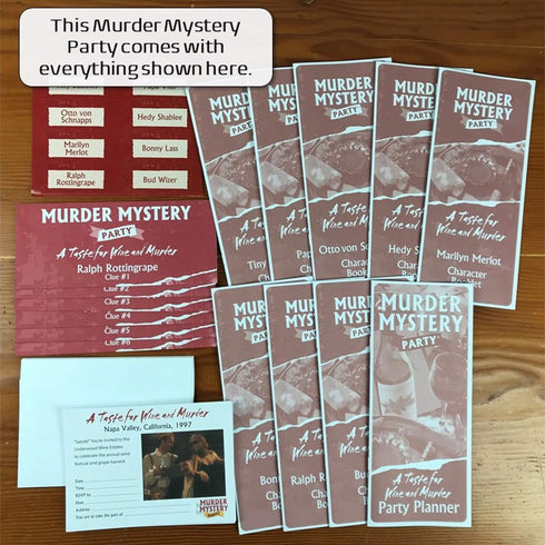 A Taste for Wine & Murder - Murder Mystery Party Game to Host Your Own Mystery Night