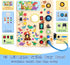 1-3 Grarain Busy Board for Toddlers - Montessori Educational Toy for Year Old Boys & Girls | Travel-Friendly Sensory