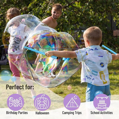 Mr. Pen Giant Bubble Wands Kit, Big Bubble Maker for Kids Outside, Outdoor Toys for Huge Bubble Fun