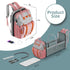 Backpack ISMGN Diaper Bag with Changing Station, Large Diaper Bag, Baby Bag with Changing Station, Pink Diaper Bag