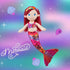 June Garden 16.5" Sparkly Mermaid Aurelia - Soft Plush Stuffed Doll Gift for Toddler Girls