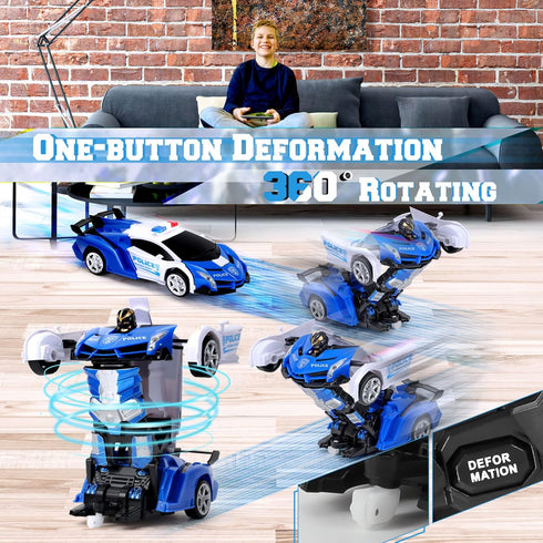 Dolanus Remote Control Car - Transform Robot RC Cars with Batteries: 360 Degree Rotating Drifting, Gift for Boys/Girls