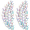 Outus 120 Pieces Sequined Silver 3D Layered Butterfly Wall Decor, Removable Stickers for Birthday Cake Crafts