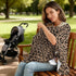 Pzuqiu Leopard Print Nursing Cover for Breastfeeding Soft Stretchy Breathable Car Seat Covers for Mom Mother Stroller