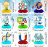 Fainne 9 Pieces Science Party Decorations, 3D Table Toppers for Science Party, Chemistry Party Supplies