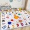 Mfmiudole Solar System Baby Gyms Playmats for Playpen 71"59" Giant Space Rug Planets,