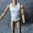 1/6 Custom Scale T-Shirt Sleeveless Vest Clothes for 12" Male & Female Action Figures (Black + White)