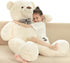 Poutmac 47 Inch Giant Teddy Bear Stuffed Animal, White Big Plush Teddy Bear for Valentine's Gift, Soft for Christmas