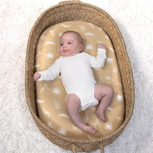 4-Pack 100% The Peanutshell Baby Organic Bassinet Sheets Boy or Girl - Ultra Soft & Rectangle Baby Sheet, Jersey