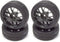 Apex RC Products 1/10 On-Road Black Mesh Wheels, V Tread Rubber Tires (Set of 4) #5002