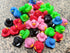 DZTIAN 12 (12) Pcs Multicolored Mini Multicolor Rubber Ducks Baby Bath Ducky Bathtub Pool Squeaky Little Duck Toys