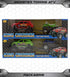 Mozlly 2 Sets of Friction Powered Monster Trucks with SUV Towing ATV Trailers - Realistic Truck and Trailer Toys