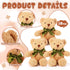 HyDren 12 Pieces Soft Plush Toy Bears, Operation Christmas Bears with Ribbon Bow for Birthday, Valentine's Day