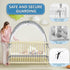 Zkaitoy Crib Tent - Crib Net to Keep Baby in, Stop Baby from Climbing Out of Crib, Pop Up Baby Crib Tent with Double