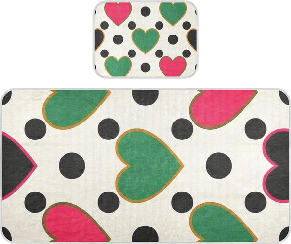 SyXIOP Colorful Heart Polka Dot Cooling Baby Crib Mattress 28" x 52" Breathable