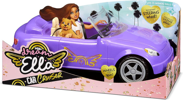 MGA Entertainment Dream Ella Car Cruiser - Purple Convertible Car for Two 11.5" Fashion Dolls