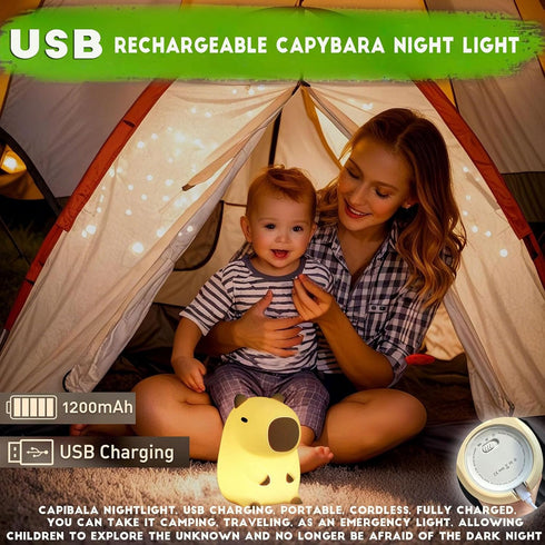 Lamp,2 Dimmable DREAMING MY DREAM Cute Capybara lamp,Squishy Capybara Night Light LED Rechargeable Novelty Animal Night
