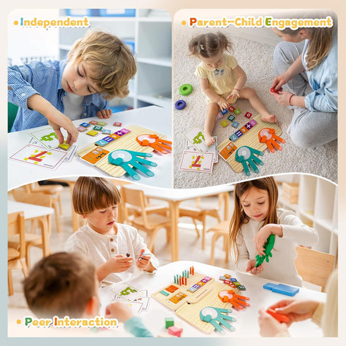 twivah 3-5, 3+ 3 4 5 6 Learning Toys Educational Toys with Number Flash Card for Year Old, Montessori Number Math