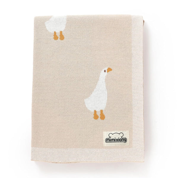 mimixiong Baby Blanket Knit Receiving Boys Girls Blanket Soft Cotton Neutral Blanke